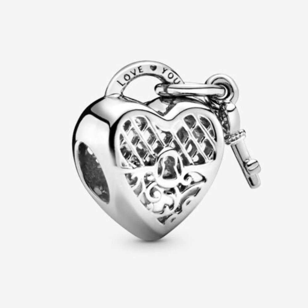 Pandora Love You Heart Padlock Charm
